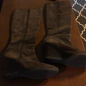 Gorgeous Franco Sarto Leather wedge boots